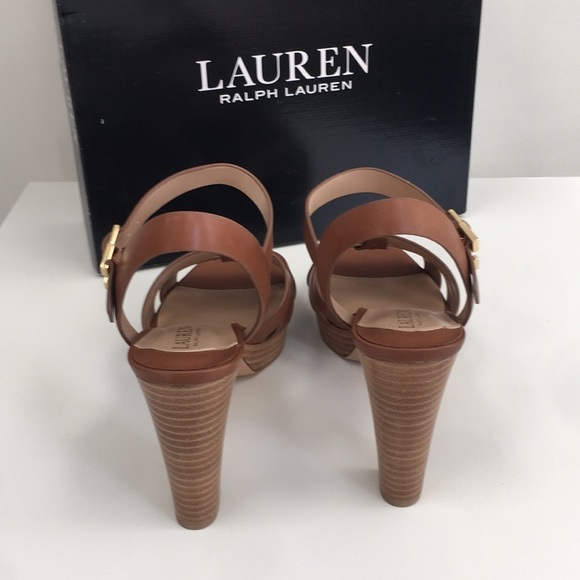 New WB Woman’s Lauren Ralph Lauren Soffia Heeled Sandals - Picture 4 of 5